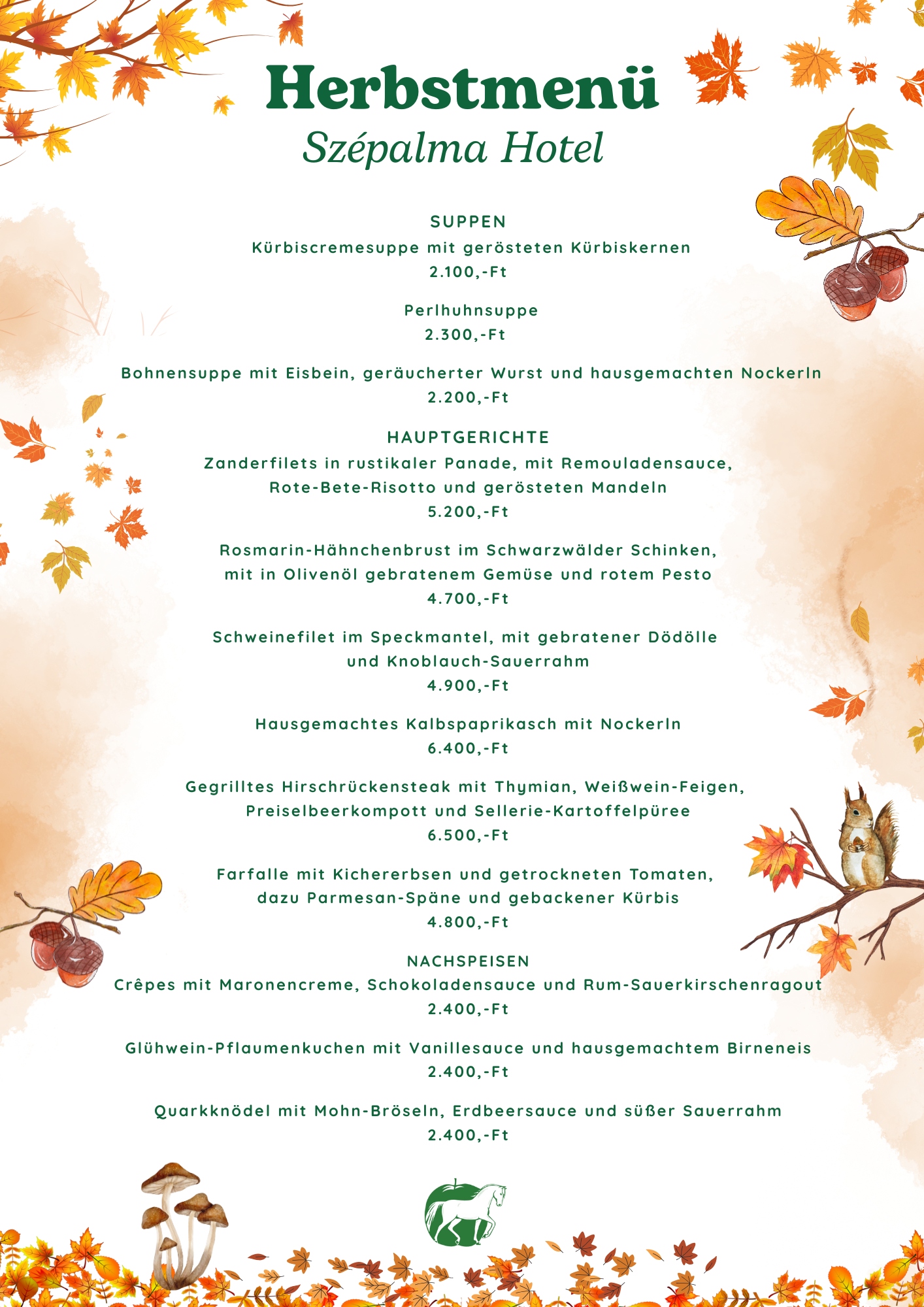 Őszi étlap GER